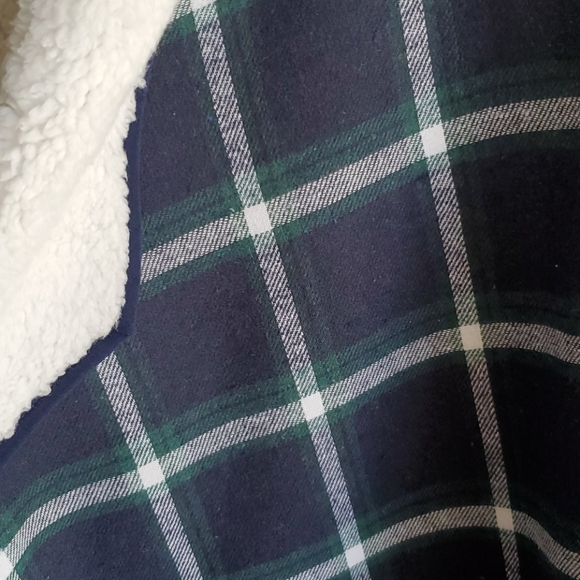 Mud Pie Plaid Ridley Sherpa Sweater Vest One Size New with tags - Picture 5 of 7